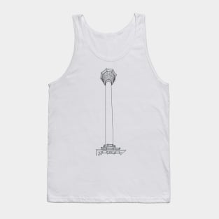 Busan tower silhouette Tank Top